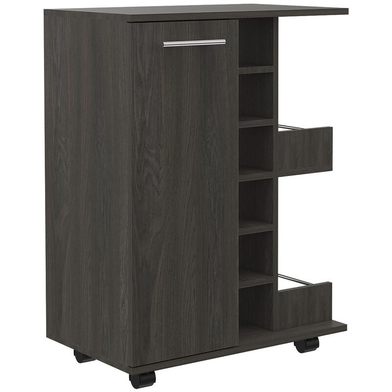 Magda Bar Cart Dark Walnut