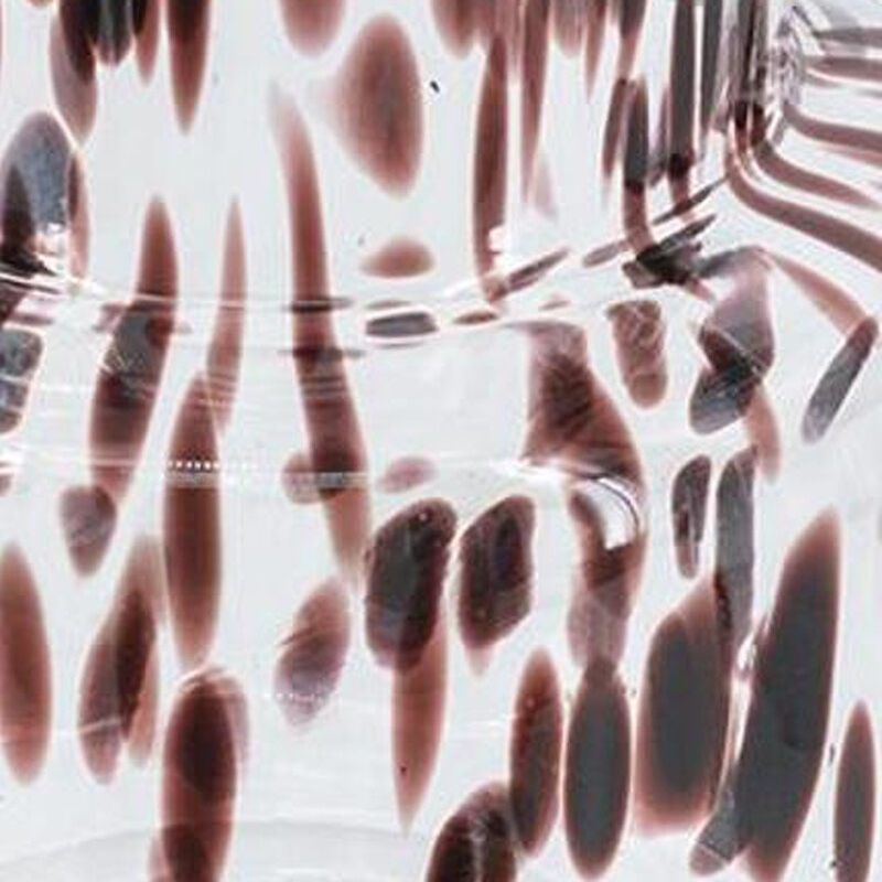 HomeRoots 10" Amber And Clear Abstract Glass Cylinder Table Vase image number 2