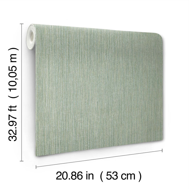 Washed Ramie Sea Glass Wallpaper (Set of 2) image number 3