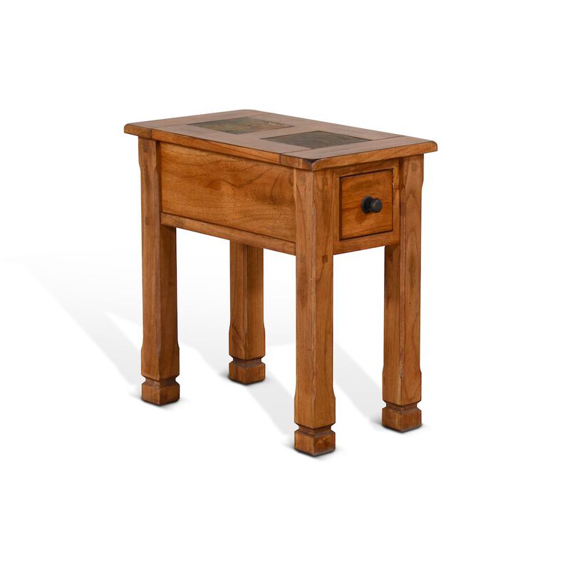 Sunny Designs Sedona 15 Transitional Wood Chair Side Table in Rustic Oak image number 0