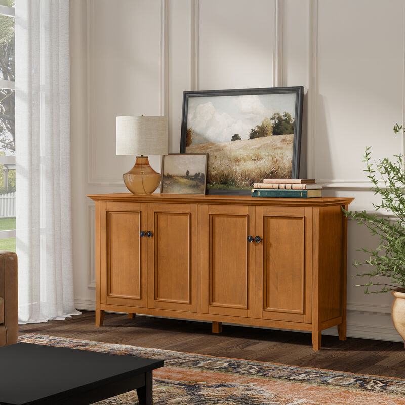 Simpli Home Amherst Wide 4 Door Storage Cabinet image number 3