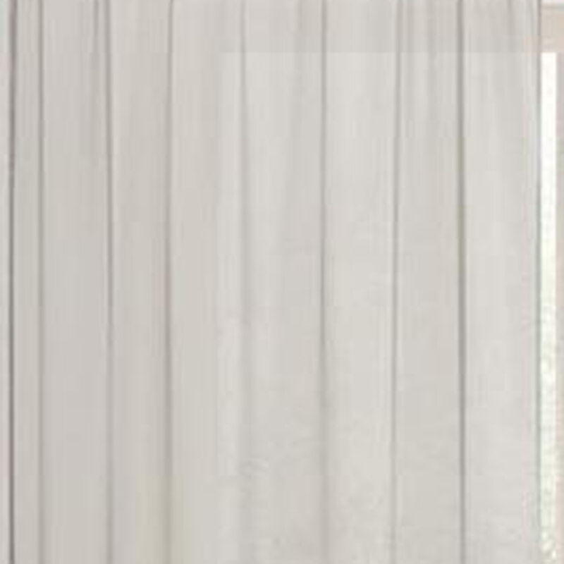 RT Designers Collection Celine Sheer 55 x 90 in. Rod Pocket Curtain Panel Silver
