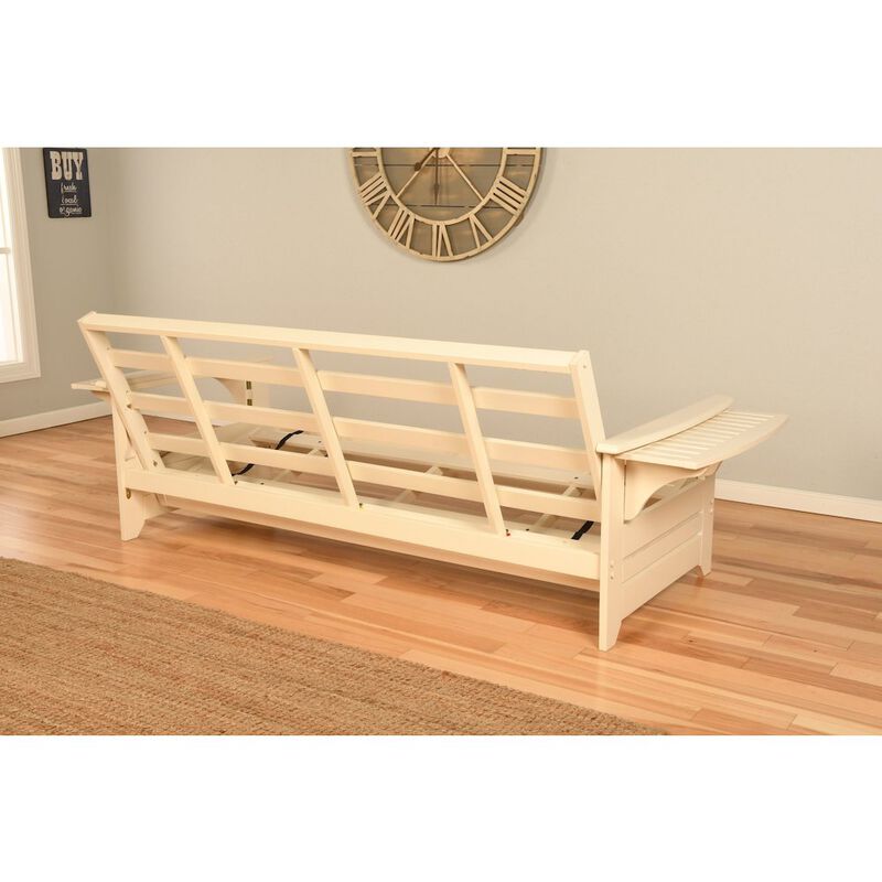 Phoenix Frame-Antique White Finish-Linen Aqua Mattress image number 3