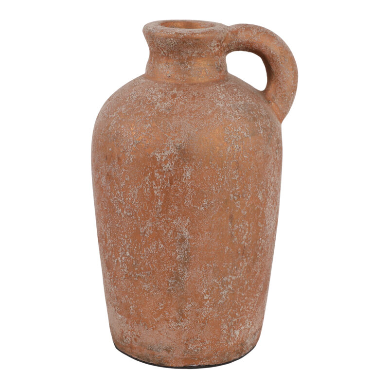 Terracotta Textured Jug Vase image number 4
