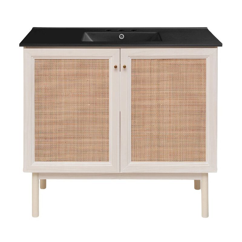 36" Freestanding Bathroom Vanity with 3-Hole Widespread Sink Top image number 0