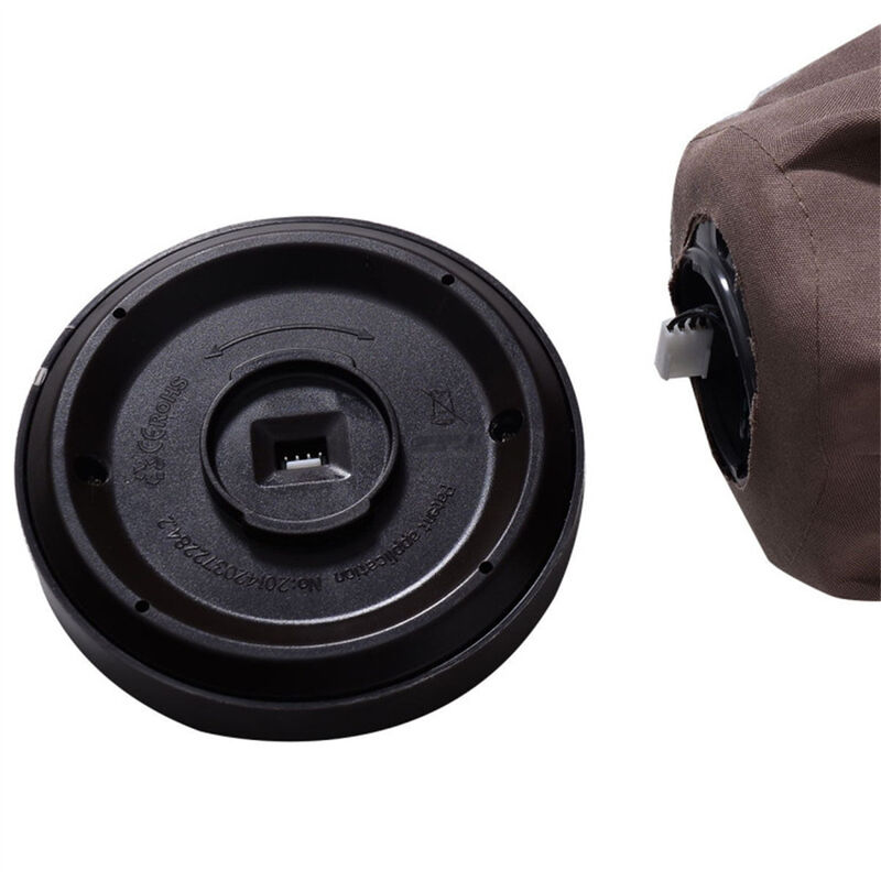 LED Solar Market Umbrella, Outdoor Sunshade with Built-In Lights & Crank Handle