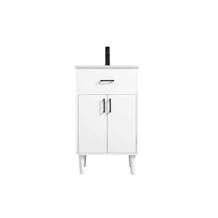 Elegant Kitchen and Bath Chandler 20 Inch Single Bathroom Vanity In White