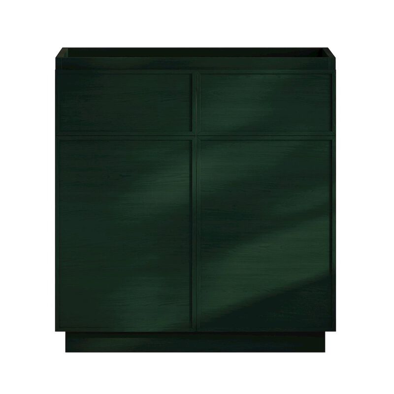 St. Tropez 36" Freestanding Bathroom Vanity Cabinet without Top in Green Oak image number 0