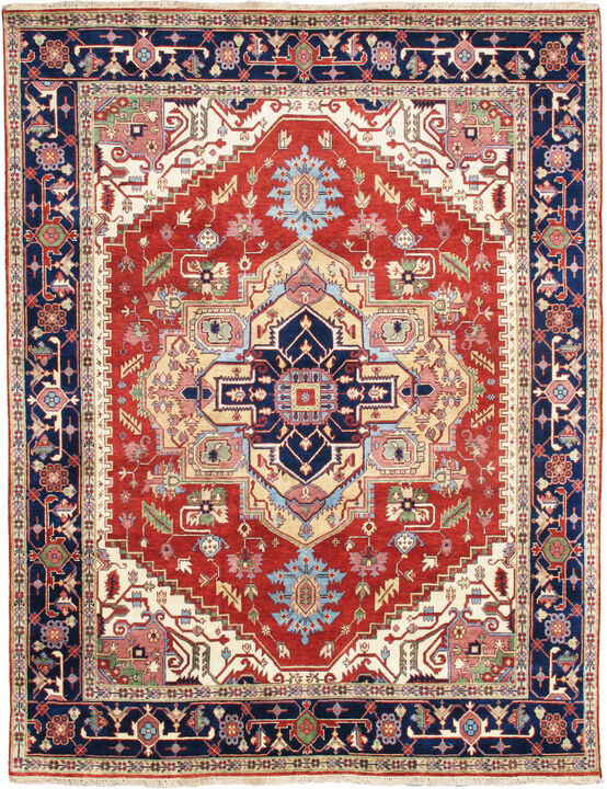 Pasargad Home Serapi Hand-Knotted Wool Area Rug
