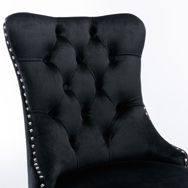 Streamdale Nikki Velvet Tufted Dining Chair image number 6