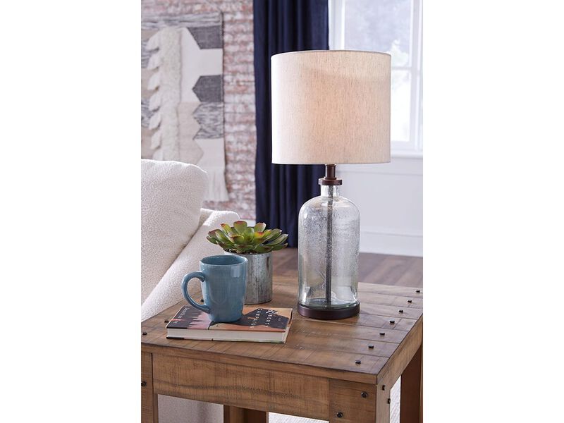 Modern Farmhouse 22.5" Seeded Glass Table Lamp