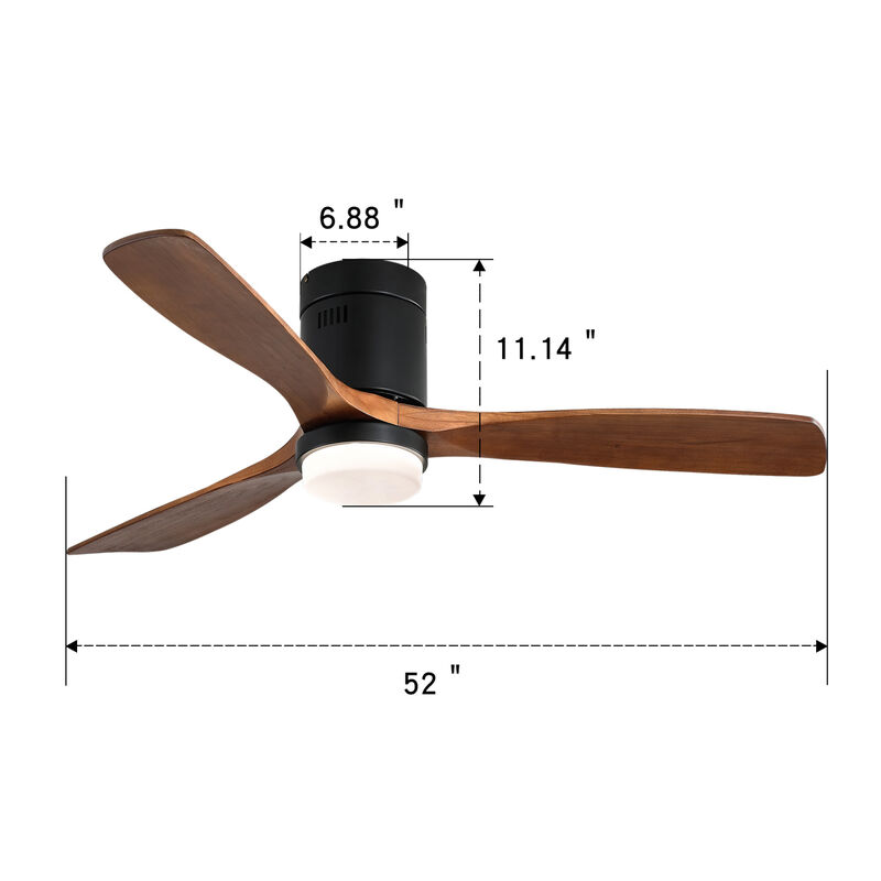 ELEMENT ACE Modern Reversible DC Motor Ceiling Fan with Integrated LED Lighting and Remote Control image number 2