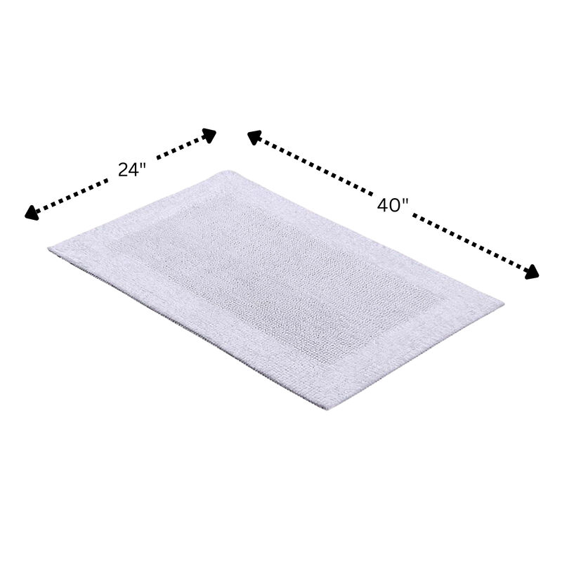 Knightsbridge Bella Napoli 220 GSF Reversible Bath Rug 24 x 40 - White
