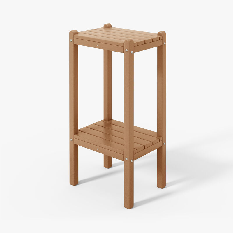 WestinTrends 36" Outdoor Adirondack HDPE 2-Tier Patio Side Table