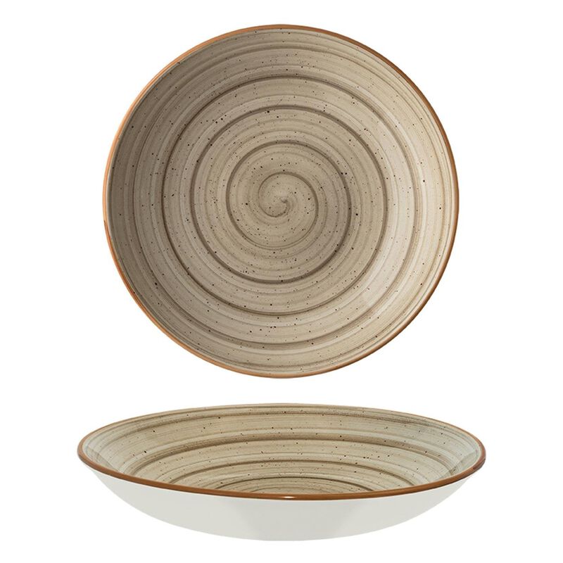 Terrain dia.11" h:2.5" 57 oz. Round Brown Vitrified Bowl (Set of 2) image number 3