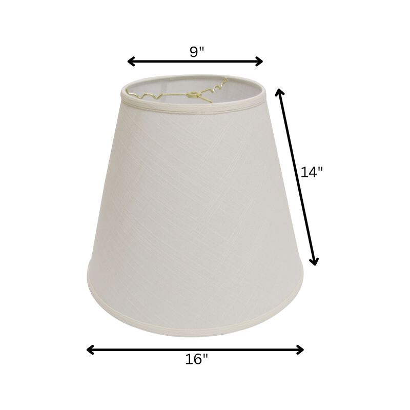 Hivvago 16" Off White Deep Empire Linen Lampshade