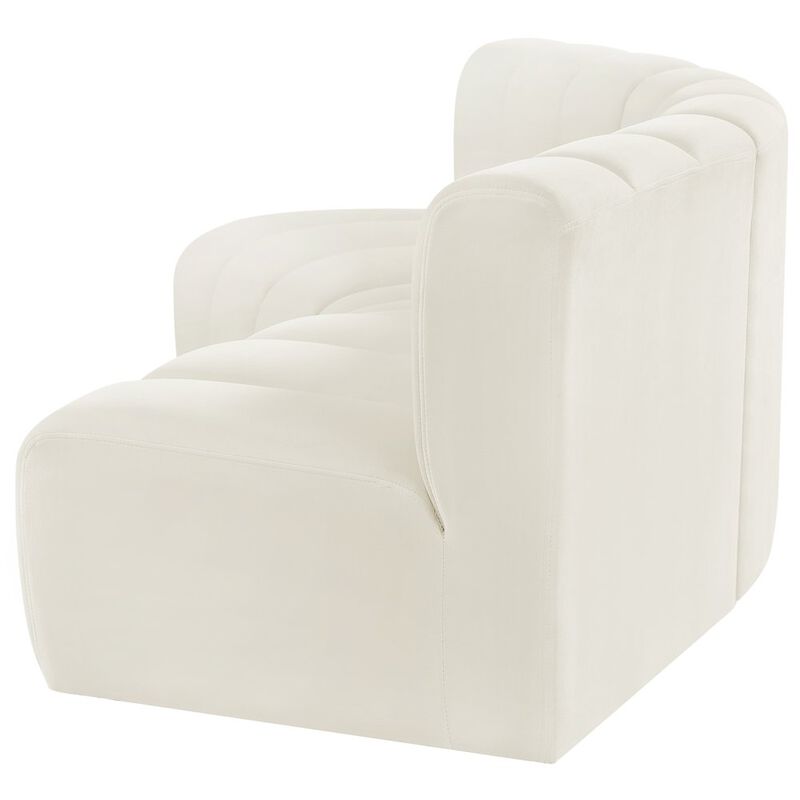 Meridian Furniture Arc Cream Velvet Modular Sofa
