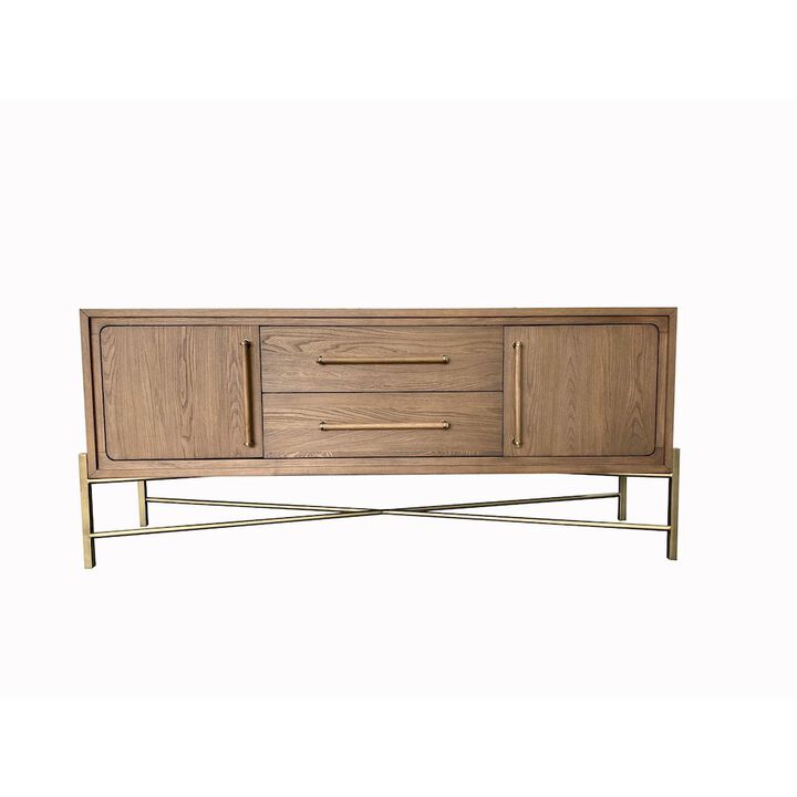 Aurora Latte Metal Base Sideboard