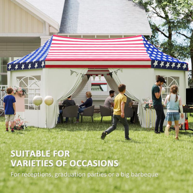 Hivvago 22.3x16.4 Event Tent with 2 Doors image number 3