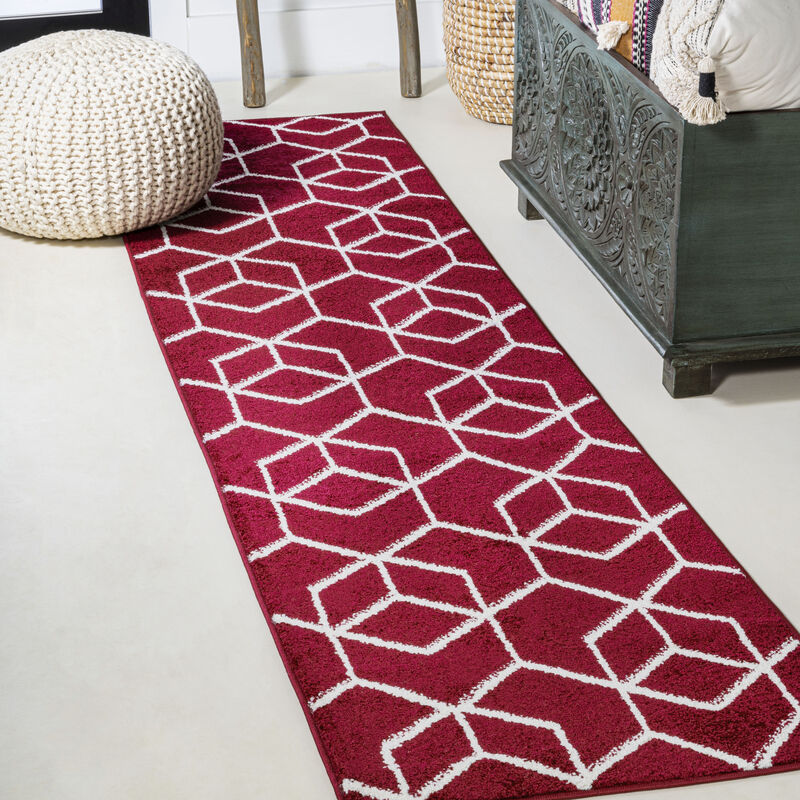 Tumbling Blocks Modern Geometric Area Rug