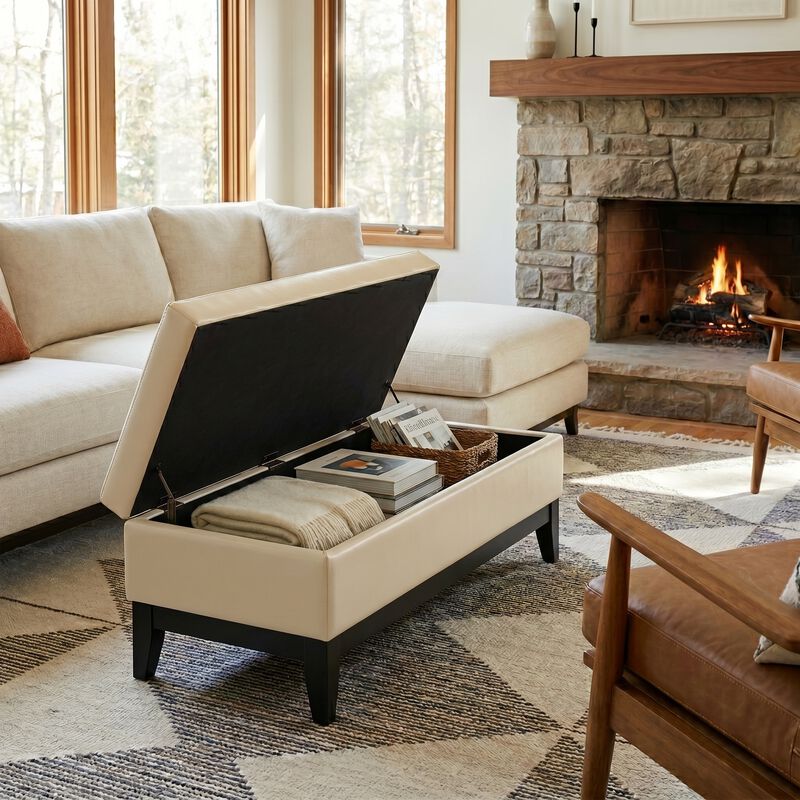 Oregon Storage Ottoman Bench with Tray image number 2