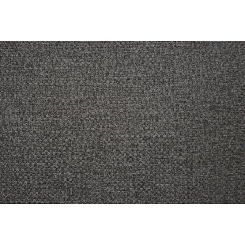 Rena 2pc Sofa and Loveseat Set, 2 Pillows, Dark Gray Burlap Fabric - Benzara