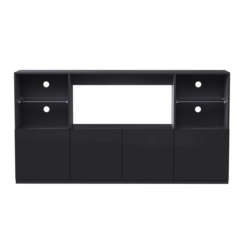 Merax High Gloss TV Stand with LED Lights