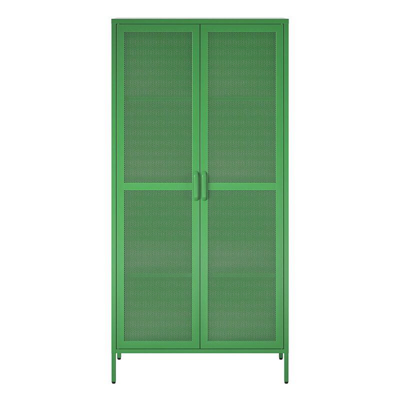 Channing Tall 2 Door Storage Cabinet-Mesh Metal Locker