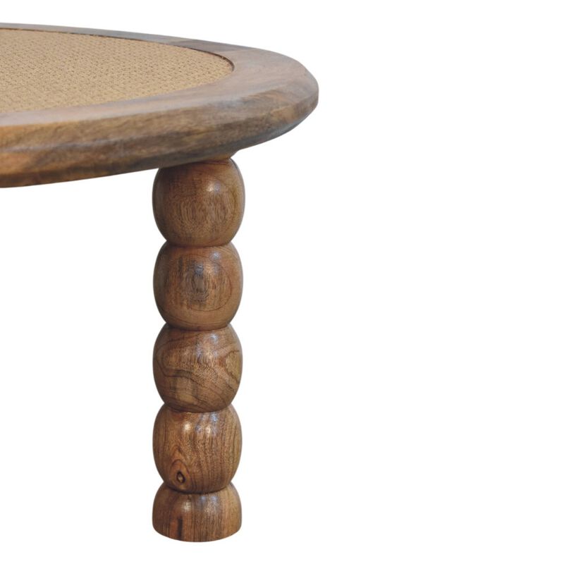 Artisan Furniture Solid Wood Spindle Rattan Coffee Table , Brown image number 6