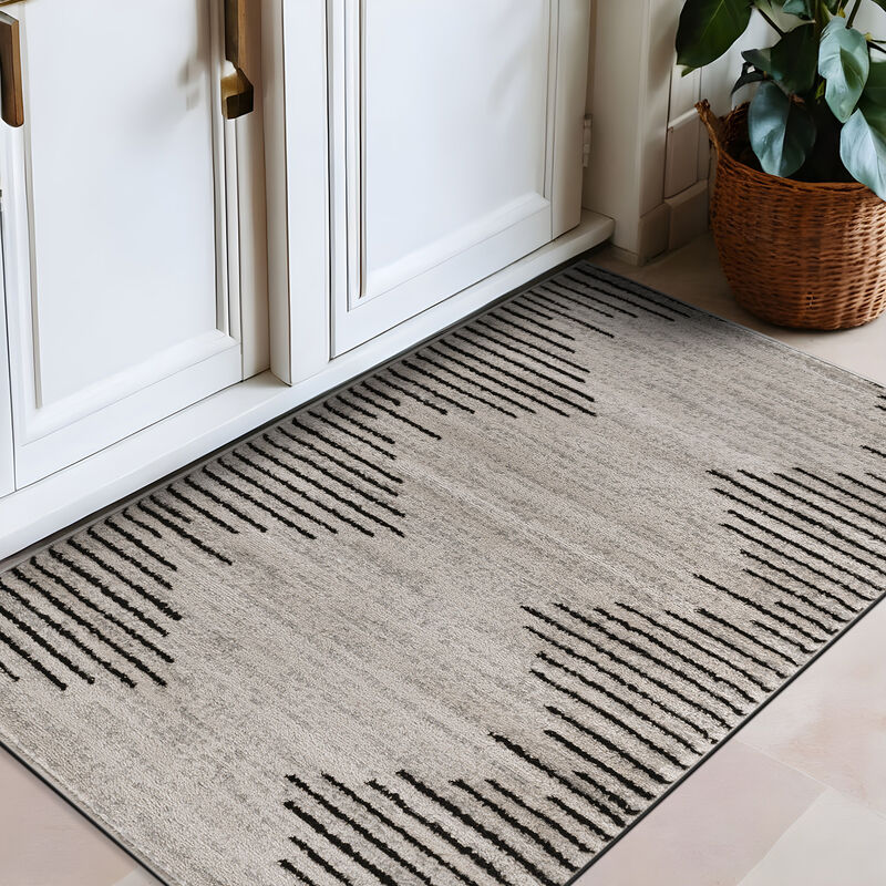 World Rug Gallery Bohemian Stripe Area Rug:  Stain-Resistant,  Low Pile,  Indoor,  Machine Made,  Runner image number 5