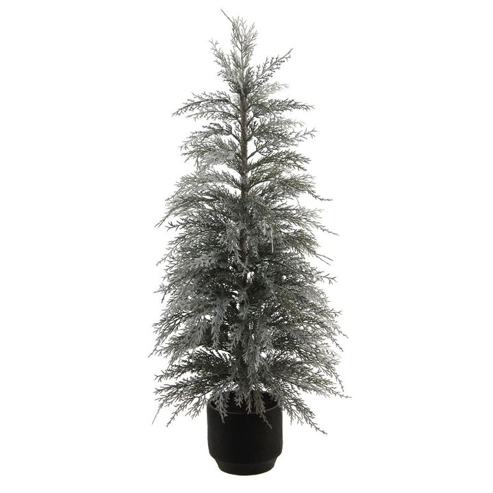 3' Flocked Cedar Tree
