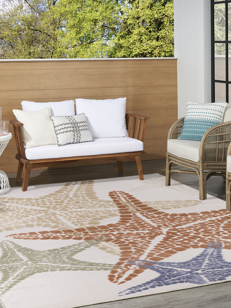 Aloha ALH28 Ivory/Multicolor 9' x 12' Rug