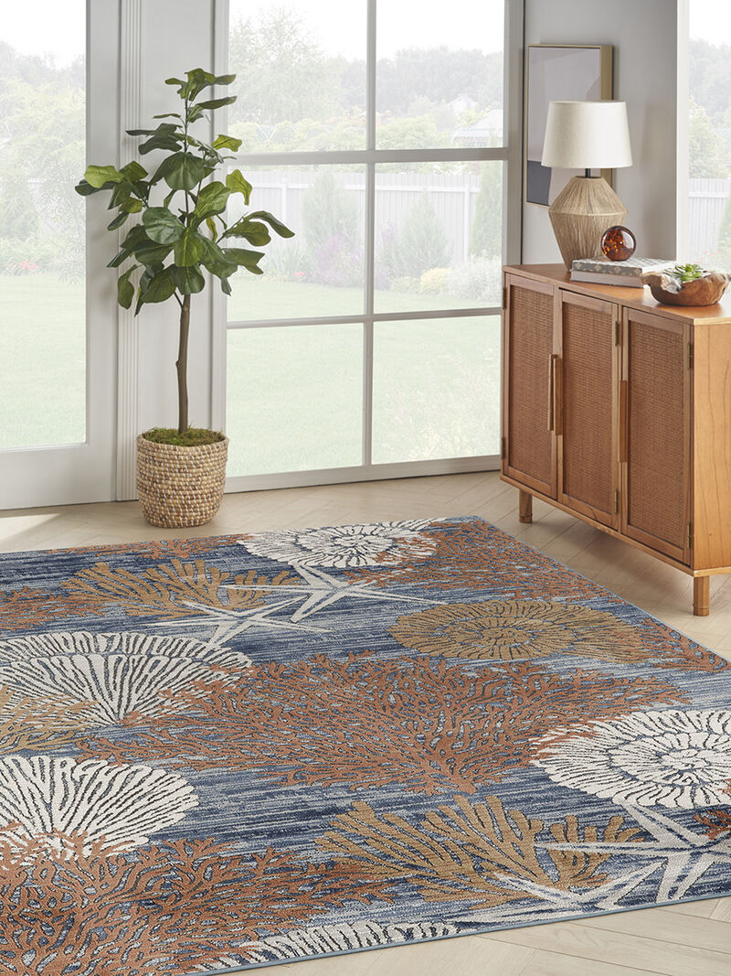 Seaside SDS04 Blue/Multicolor 7'10" x 9'10" Rug