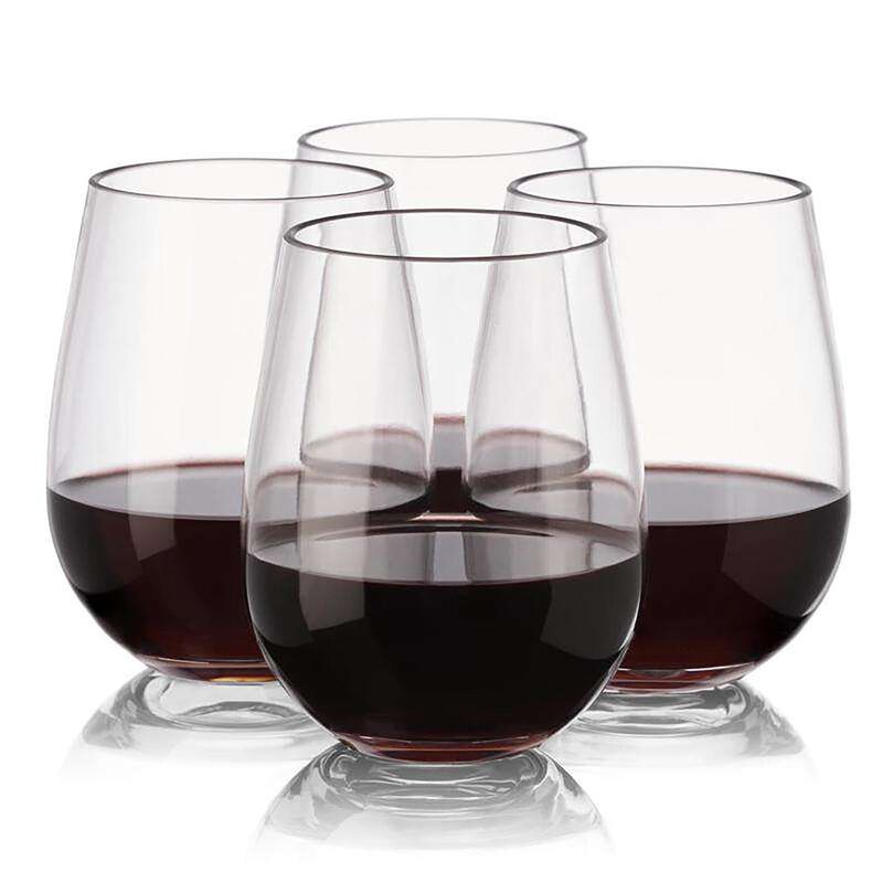 12 oz. Clear Elegant Stemless Plastic Wine Glasses (64 Glasses) image number 8