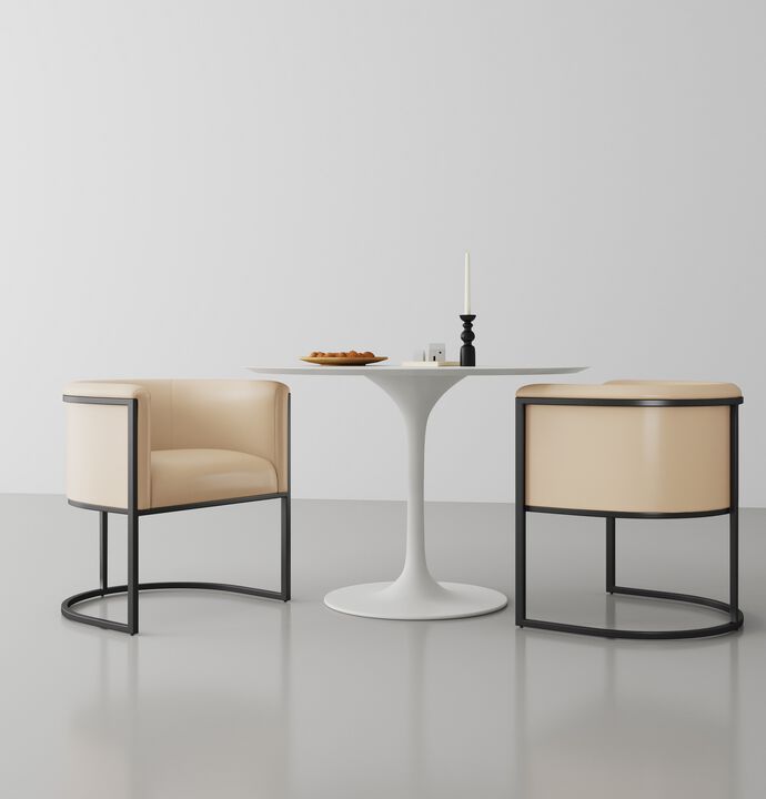 Cosmopolitan Tan Dining Chairs (Set of 2)