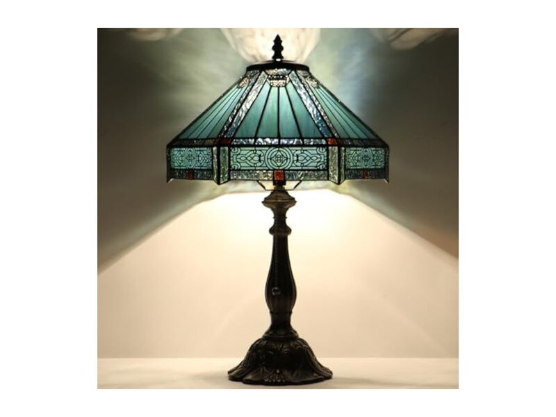 Tiffany Style Stained Glass Table Lamp For Bedside image number 3