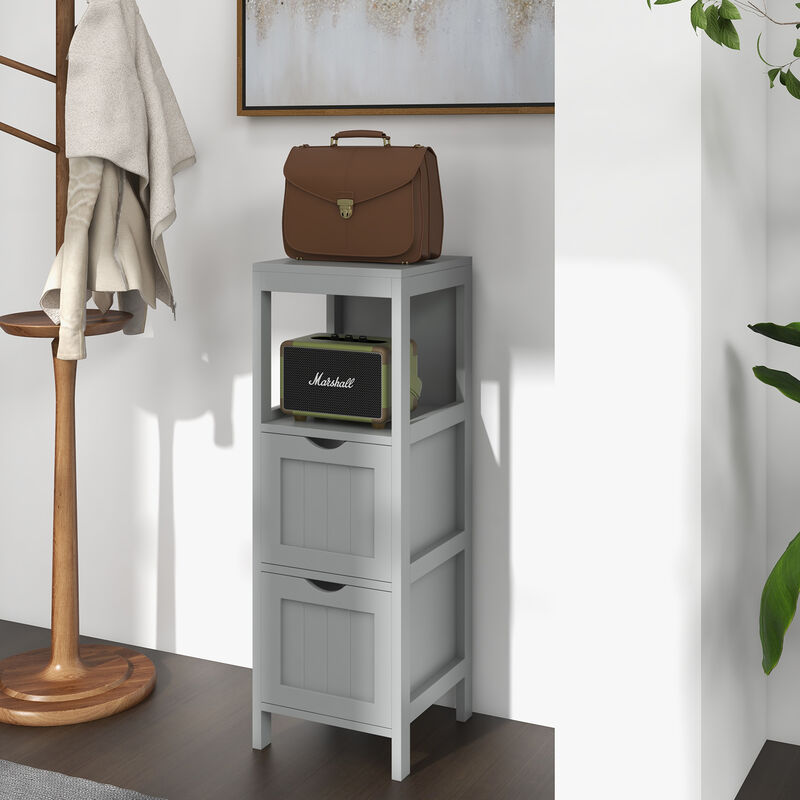 Freestanding Storage Cabinet with 2 Removable Drawers for Bathroom