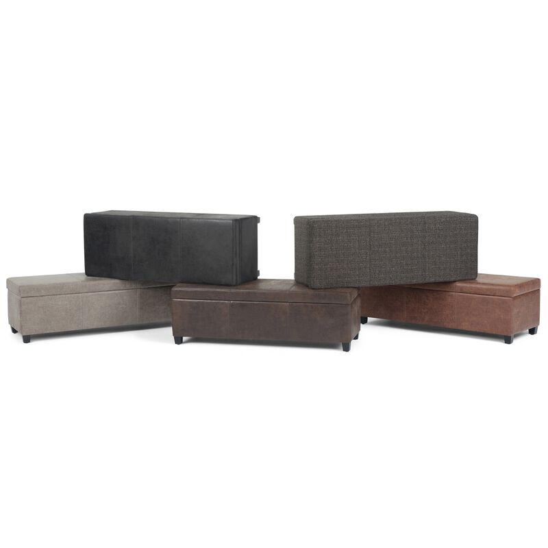 Simpli Home Avalon Storage Ottoman Bench image number 8