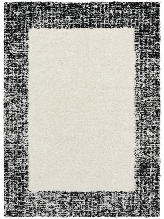 Pacific Shag PCS02 Ivory/Black 7'10" x 9'10" Rug