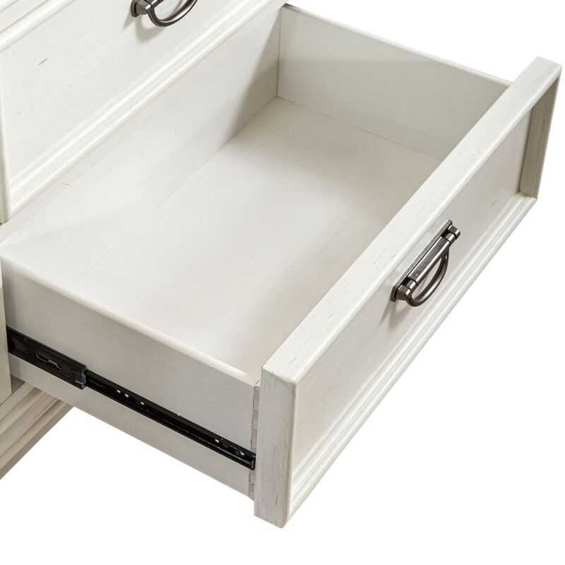 Liberty Furniture Allyson Park 11 Drawer Chesser in Wirebrushed White w/ Charcoal Top image number 5