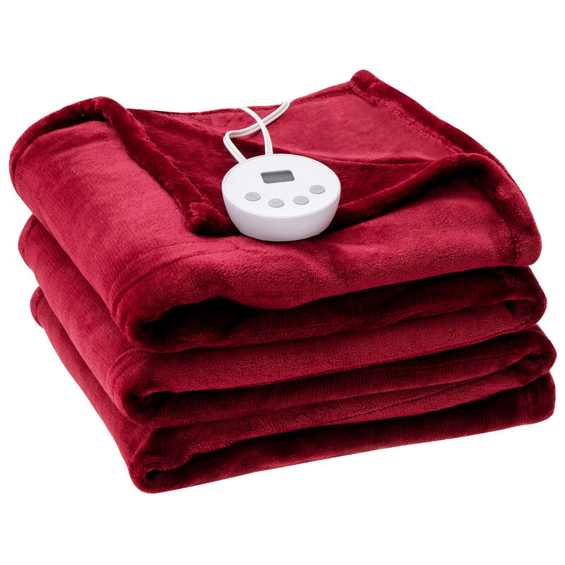 62" x 84" Twin Size Electric Heated Throw Blanket with Timer