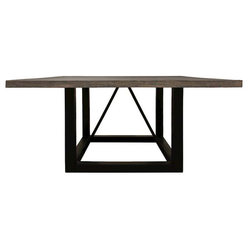 Alex Hamilton Felix 60 Braxton Square Dining Table with Mango Wood Top and Iron Legs