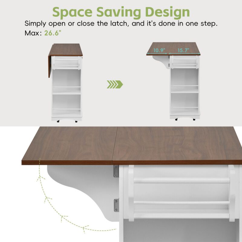 Lobswu Rolling Kitchen Island Cart image number 5