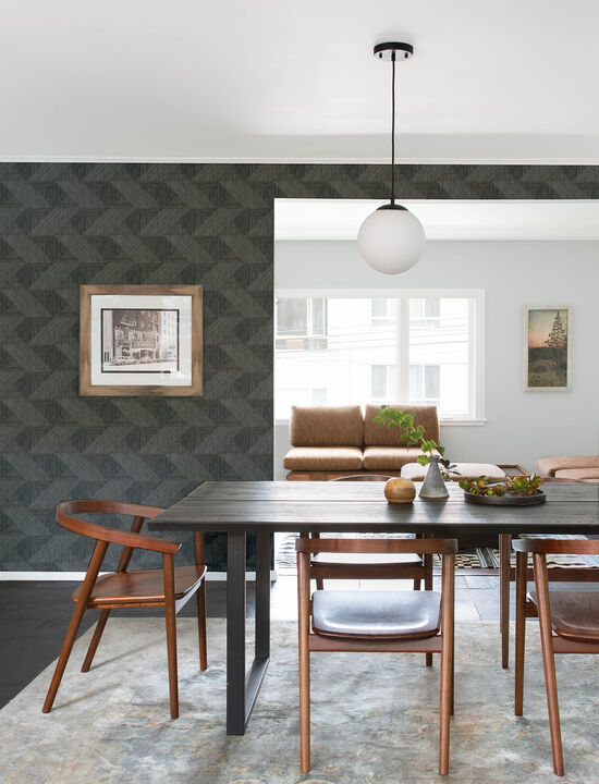 Presley Black Tessellation Wallpaper (Set of 2)