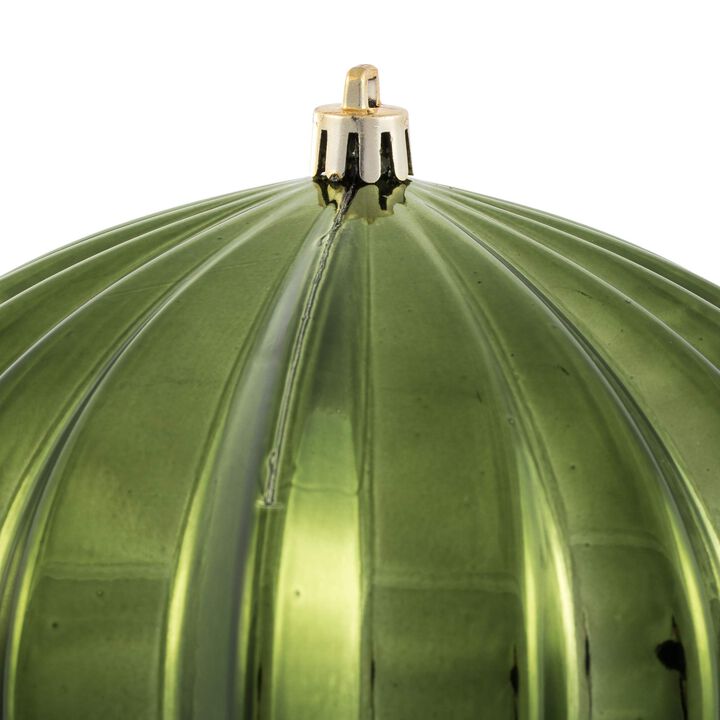 Vickerman 5.7" Moss Green Shiny Onion Christmas Ornament, UV Treated, Set of 3