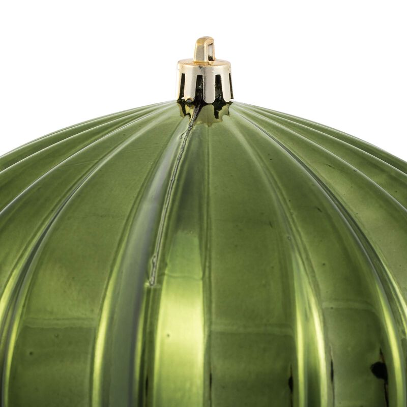 Vickerman 5.7" Moss Green Shiny Onion Christmas Ornament, UV Treated, Set of 3 image number 1