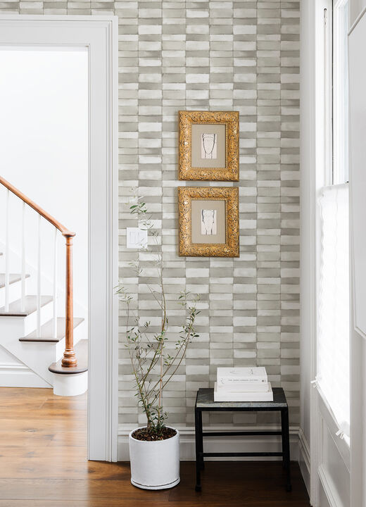Braden Silver Tile Wallpaper (Set of 2)