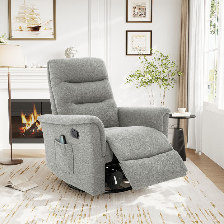 Merax Manual Massage Recliner Chair with 270&deg; Swivel & Rocking Function Recliners