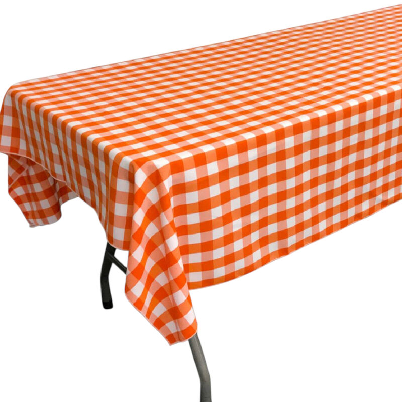 Polyester Checkered Tablecloth 60 by 90 Inch for Kitchen and Parties image number 2