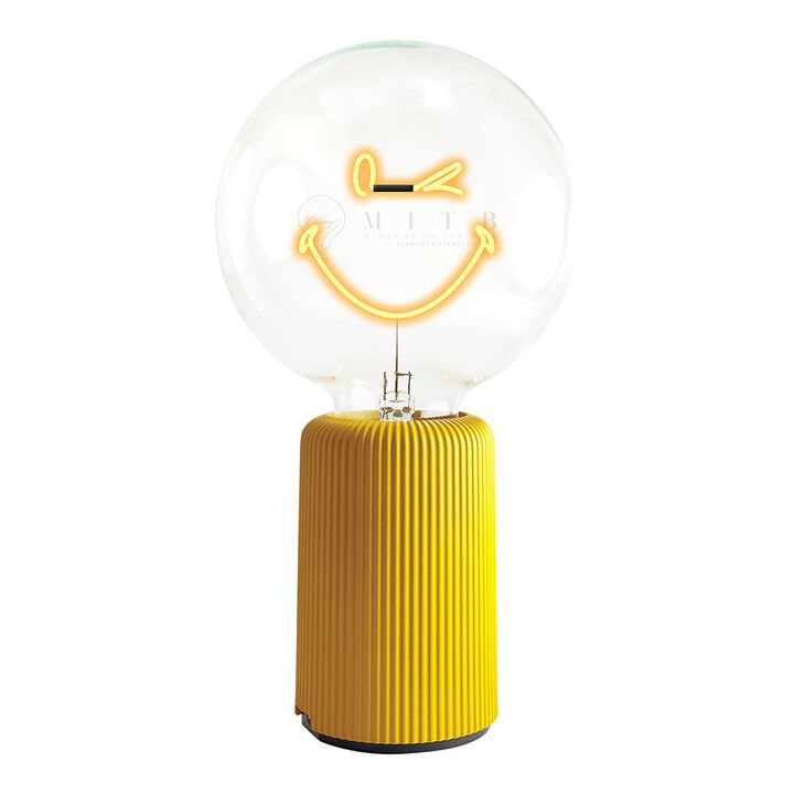 Bulb SMILEY WORLD KIDNESS Amber with Base Table Lamp PORTABLE Pop